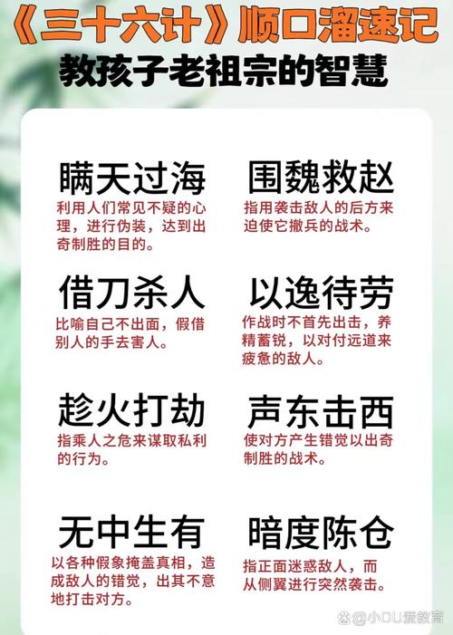 三十六计背诵口诀表图